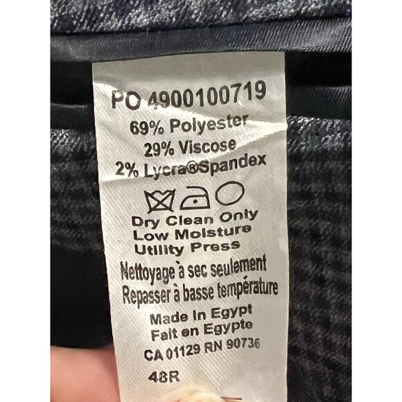 Lauren Ralph Lauren Men’s 48R Blue Plaid Blazer Sport Coat Polyester Viscose - Picture 9 of 14